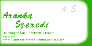 aranka szeredi business card